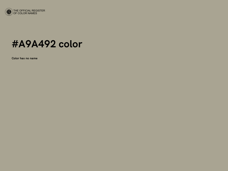 #A9A492 color image