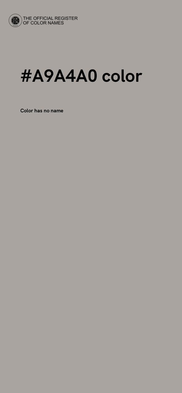 #A9A4A0 color image