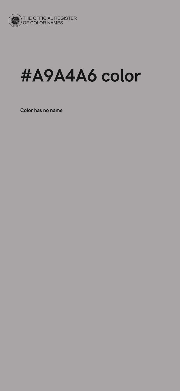 #A9A4A6 color image