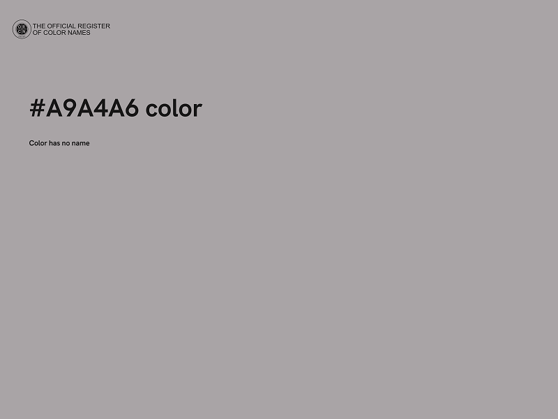 #A9A4A6 color image