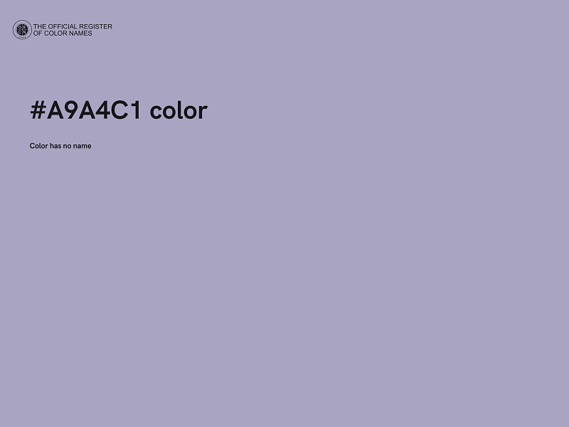 #A9A4C1 color image