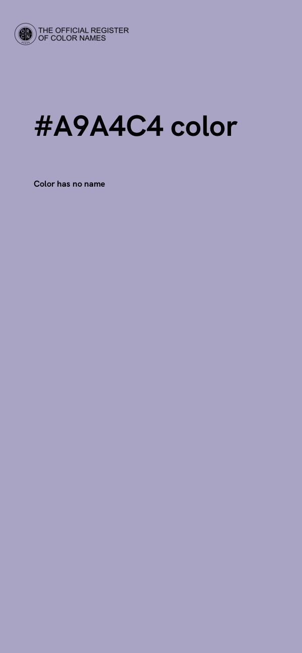 #A9A4C4 color image