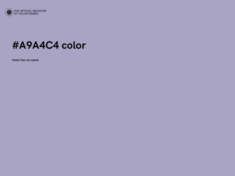 #A9A4C4 color image