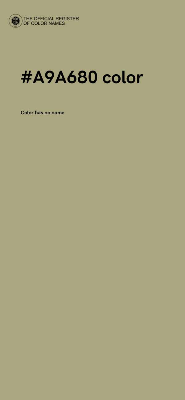 #A9A680 color image