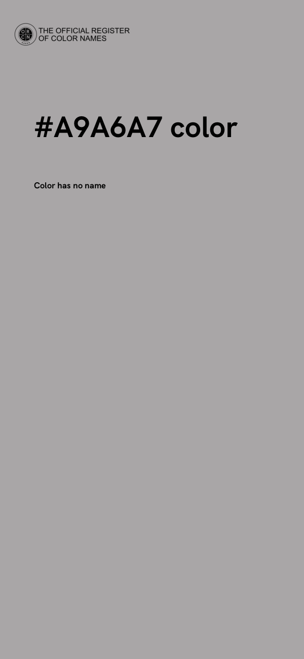 #A9A6A7 color image