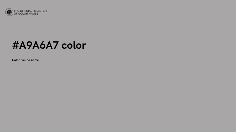 #A9A6A7 color image