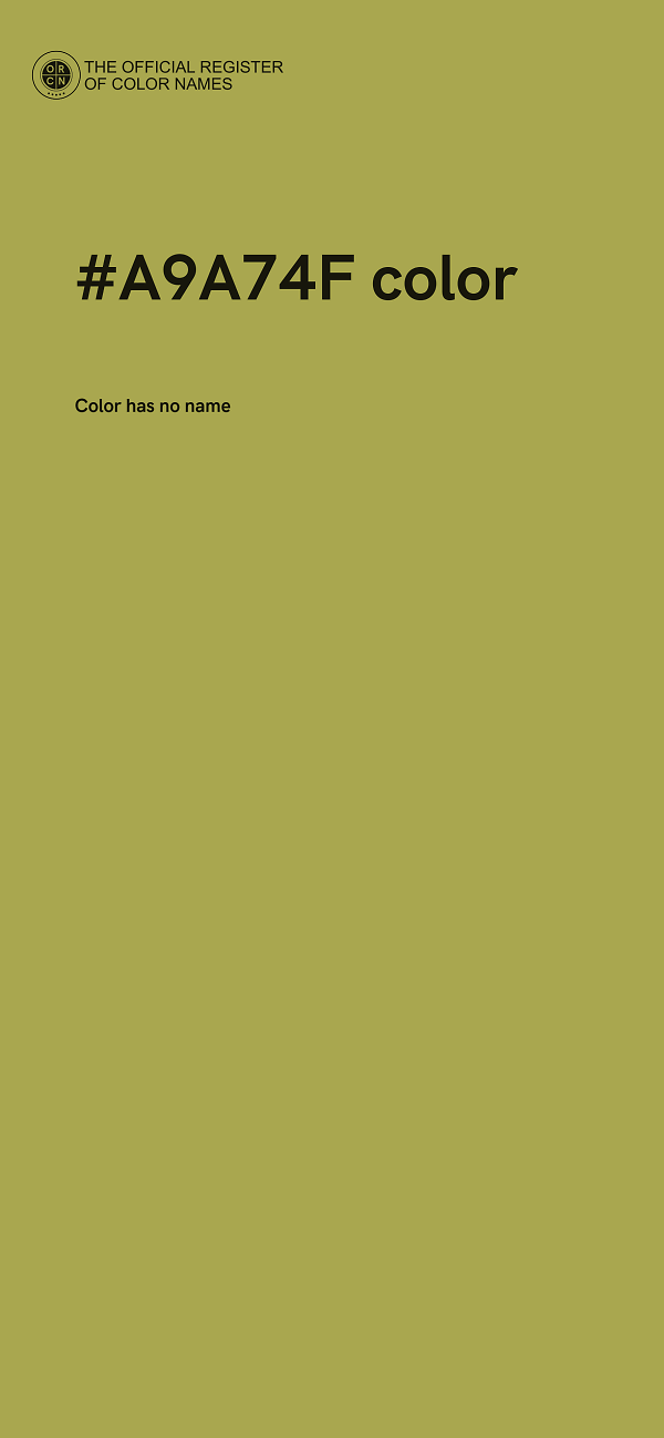 #A9A74F color image