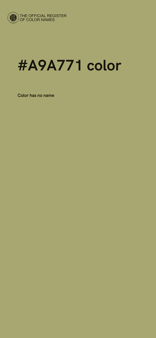 #A9A771 color image