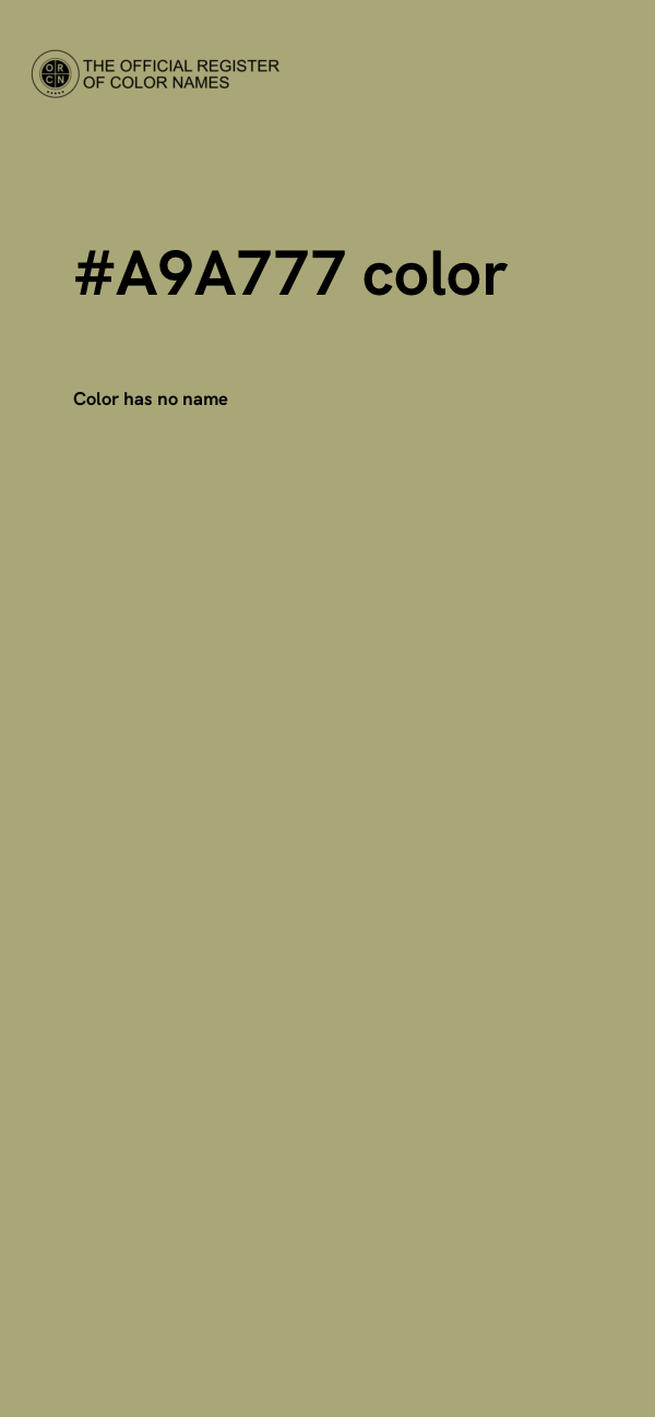 #A9A777 color image