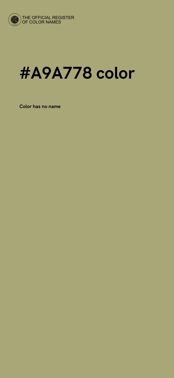 #A9A778 color image