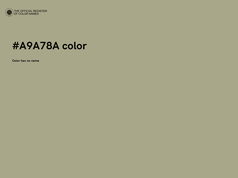 #A9A78A color image