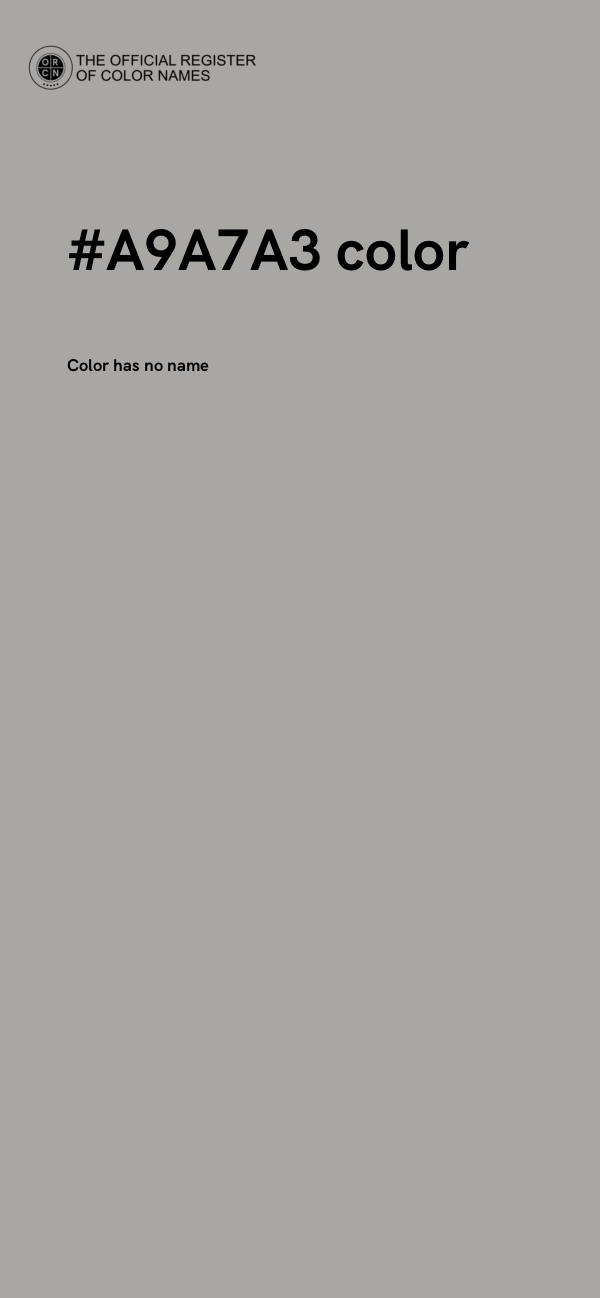 #A9A7A3 color image