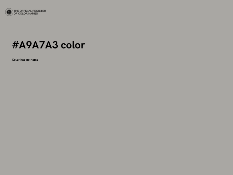 #A9A7A3 color image