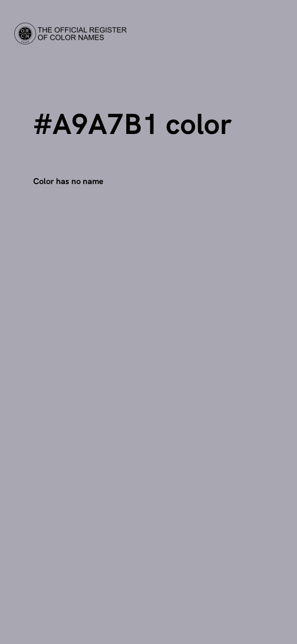 #A9A7B1 color image
