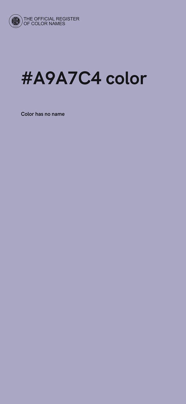 #A9A7C4 color image