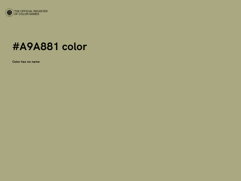#A9A881 color image