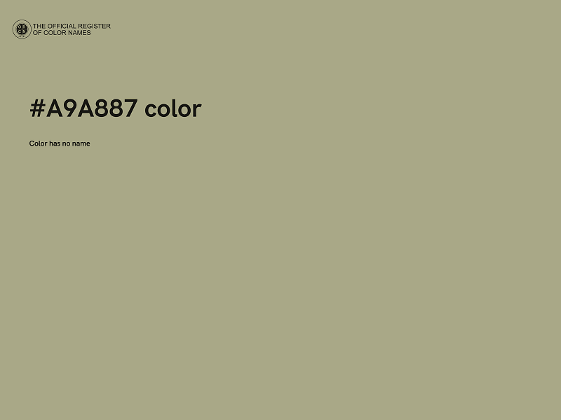 #A9A887 color image