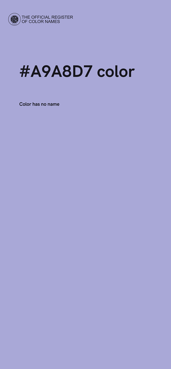 #A9A8D7 color image