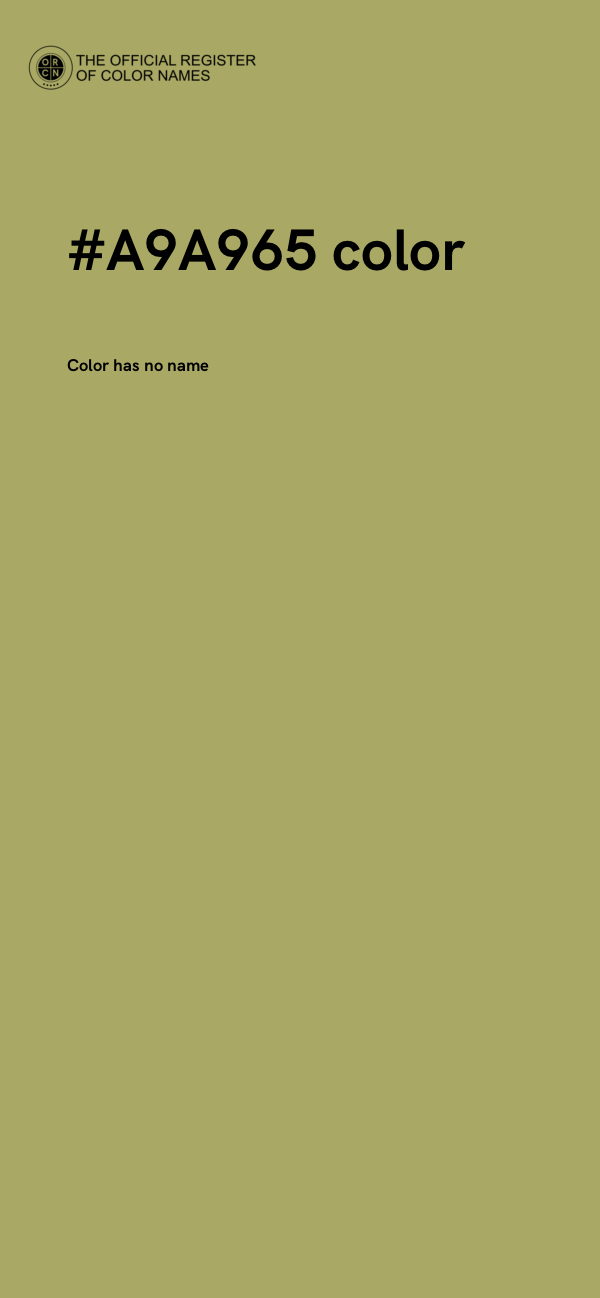 #A9A965 color image
