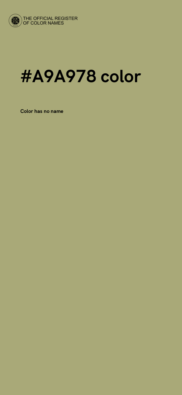 #A9A978 color image
