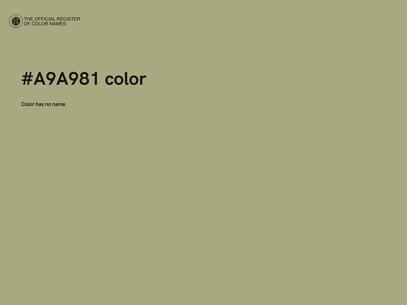 #A9A981 color image