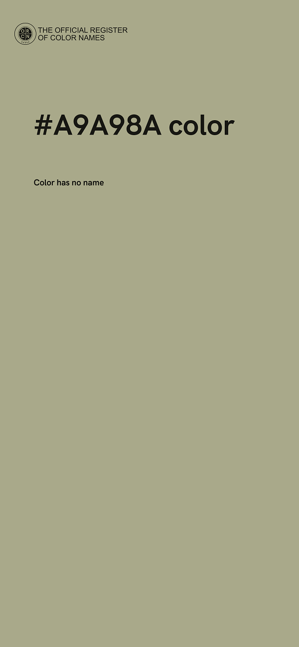 #A9A98A color image