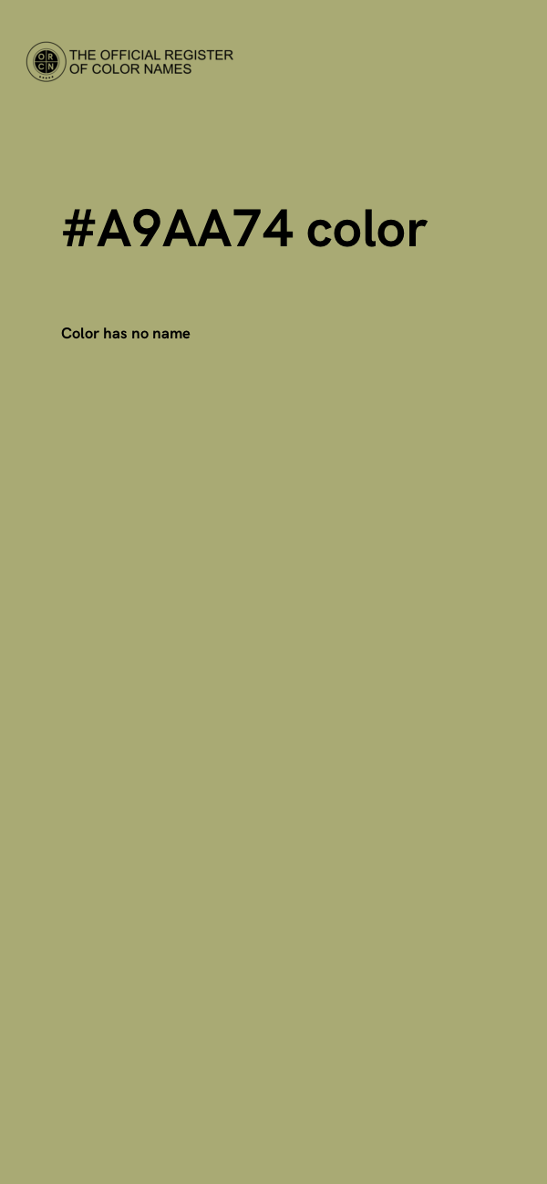 #A9AA74 color image