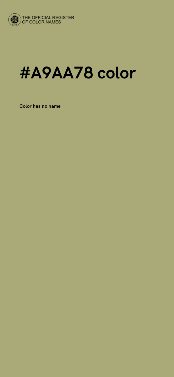 #A9AA78 color image