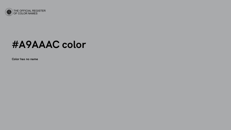 #A9AAAC color image