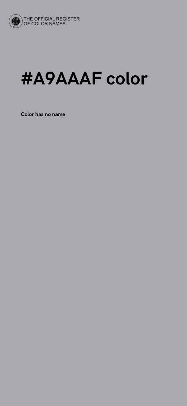 #A9AAAF color image