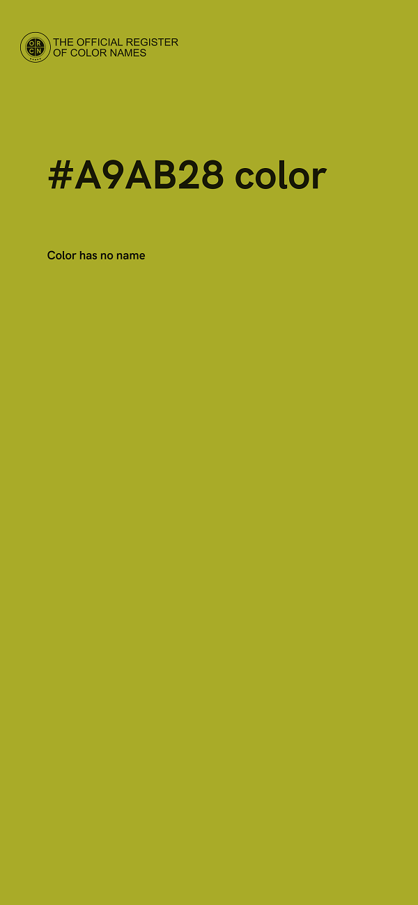 #A9AB28 color image