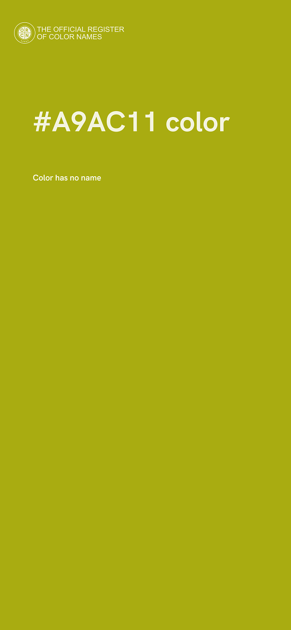 #A9AC11 color image