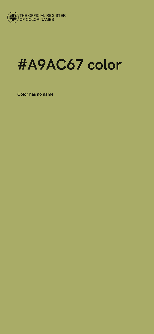 #A9AC67 color image
