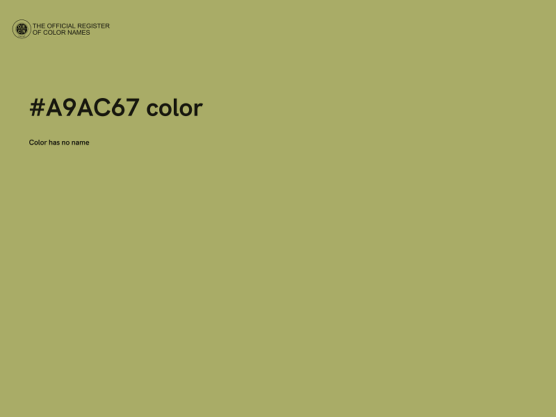 #A9AC67 color image