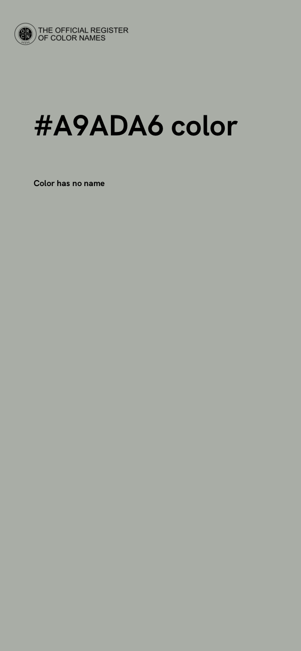 #A9ADA6 color image