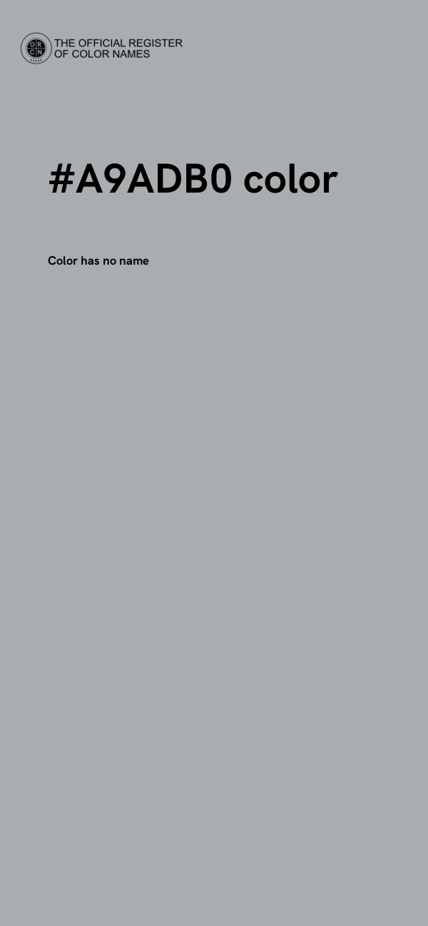#A9ADB0 color image
