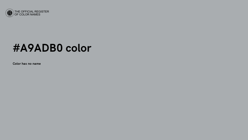 #A9ADB0 color image