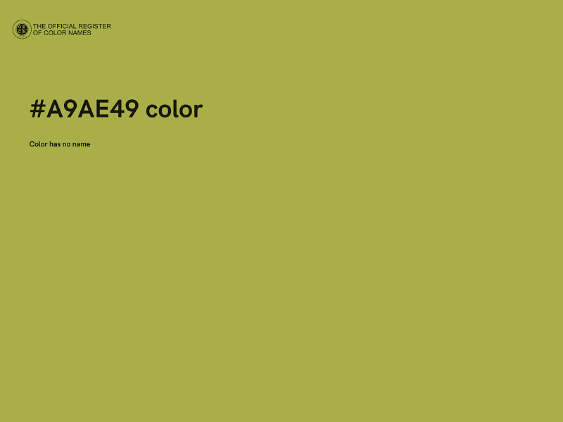 #A9AE49 color image