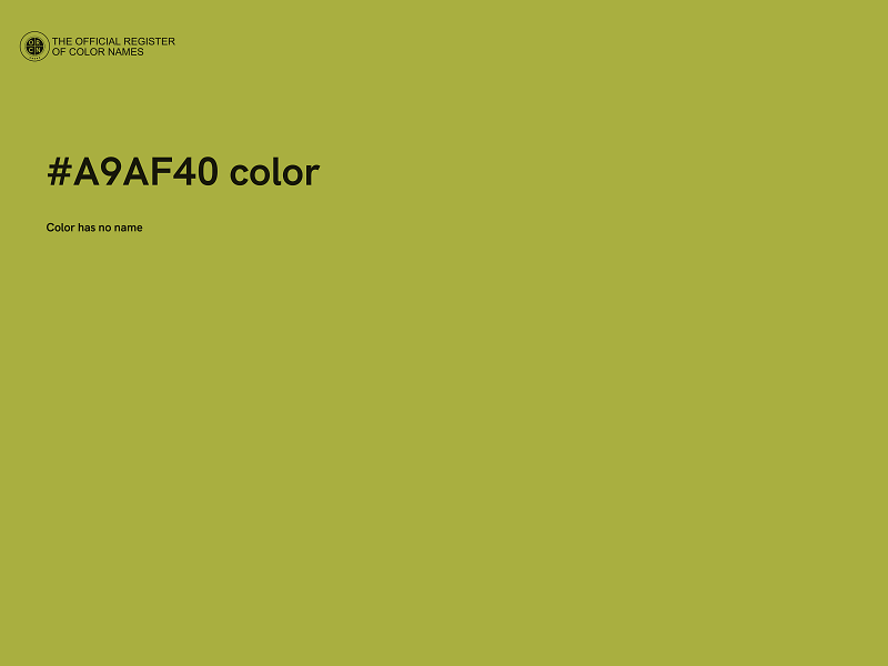 #A9AF40 color image