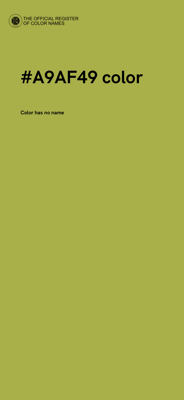 #A9AF49 color image