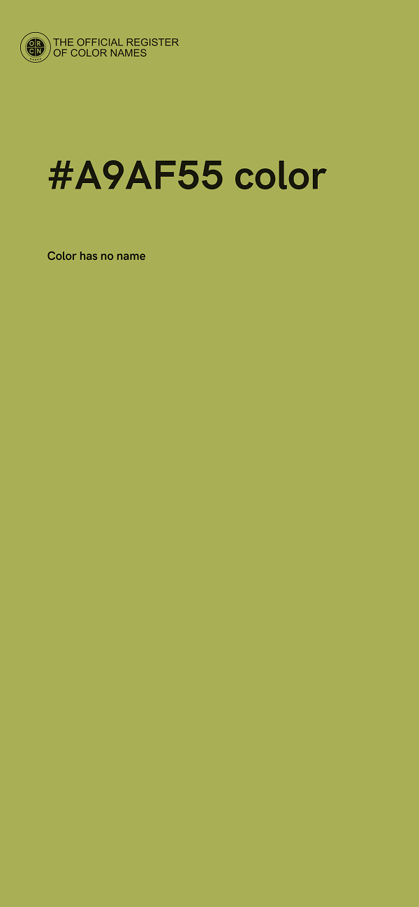 #A9AF55 color image