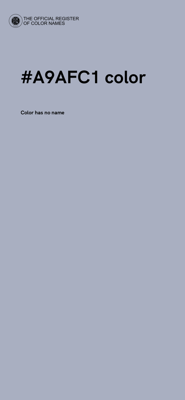 #A9AFC1 color image