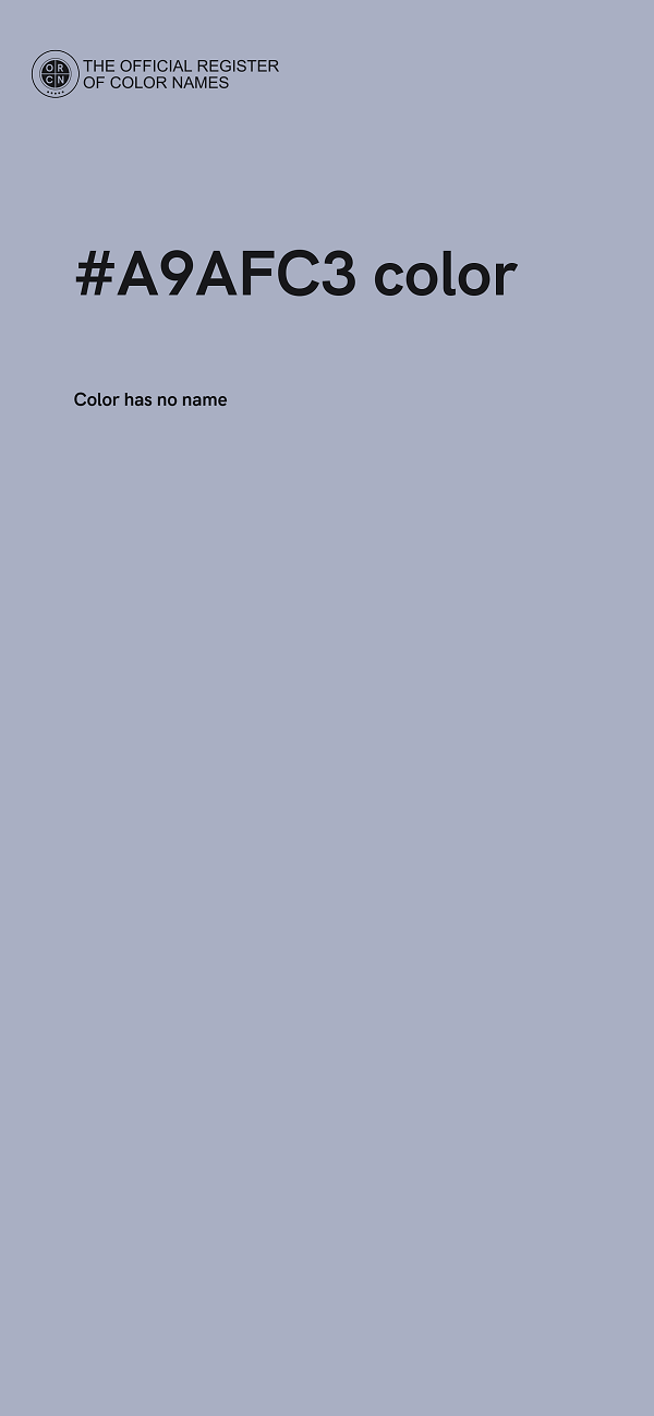 #A9AFC3 color image