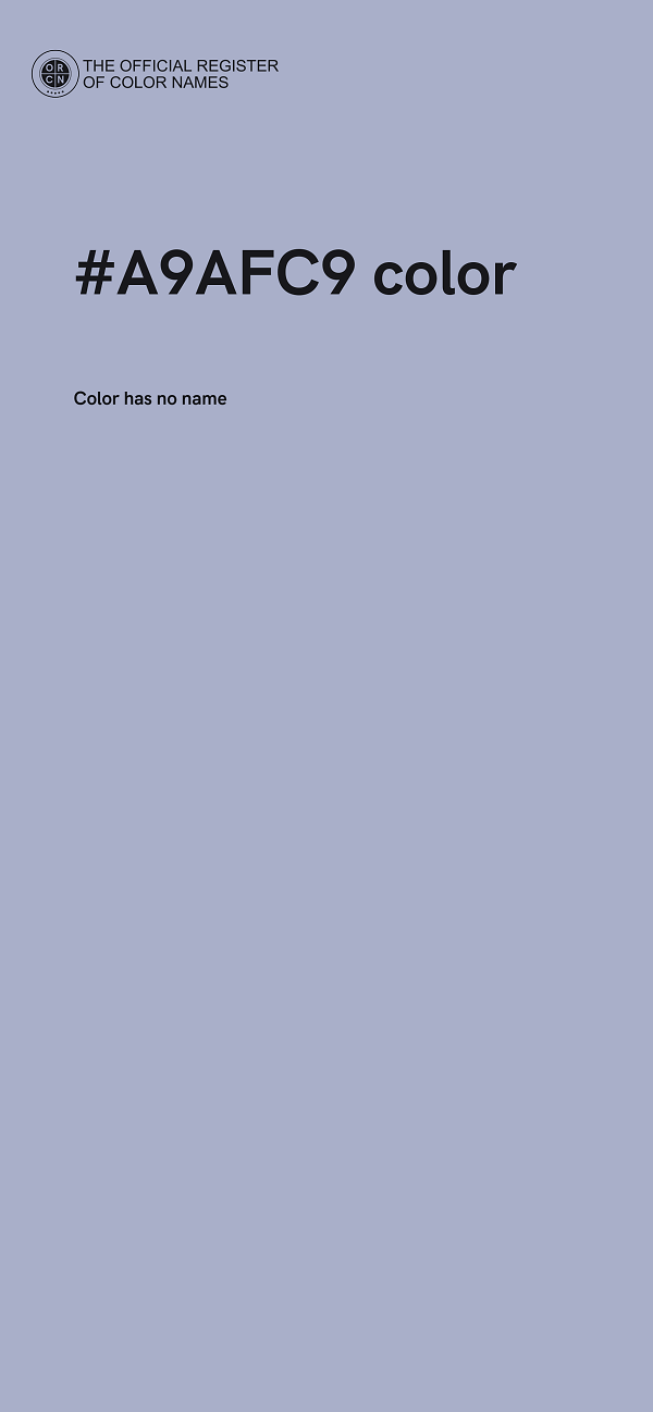 #A9AFC9 color image