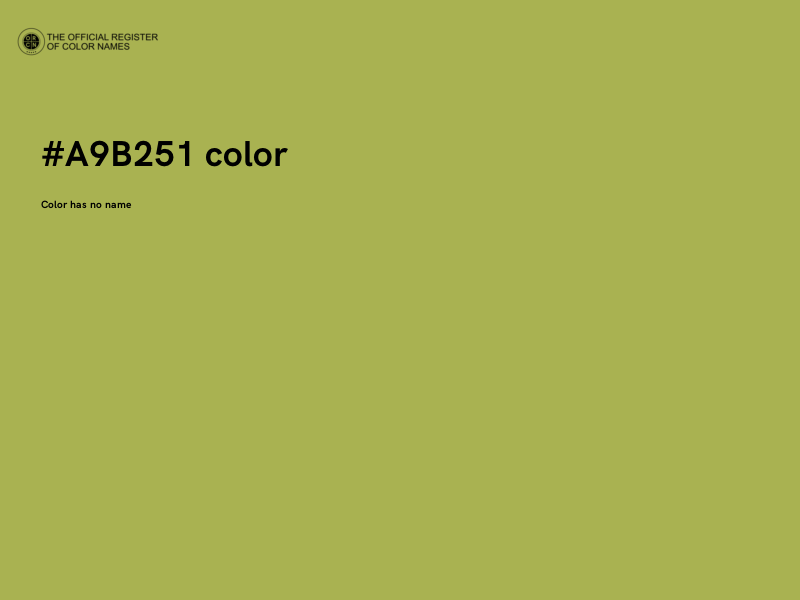 #A9B251 color image