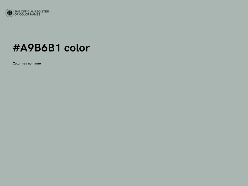 #A9B6B1 color image