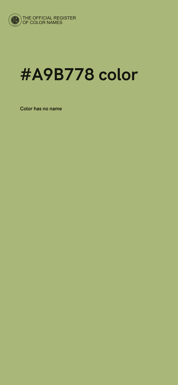 #A9B778 color image