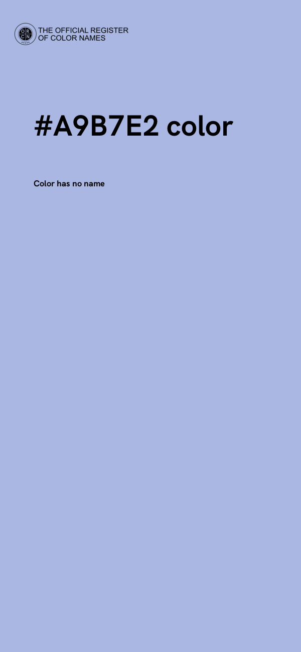 #A9B7E2 color image
