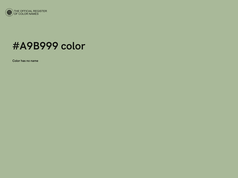 #A9B999 color image