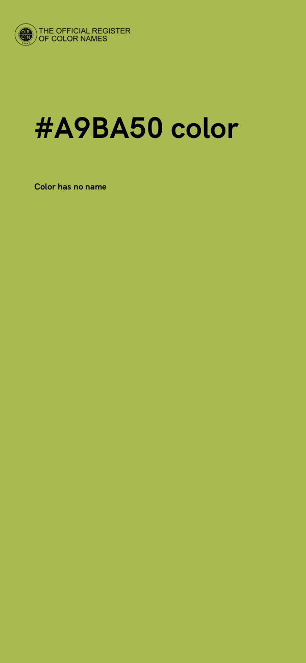 #A9BA50 color image